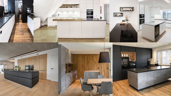 ewe Referenzküchen in unterschiedlichen Stilen und Farben