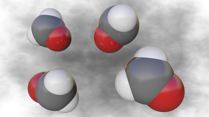 Abbildung von Formaldehyd-Molekülen